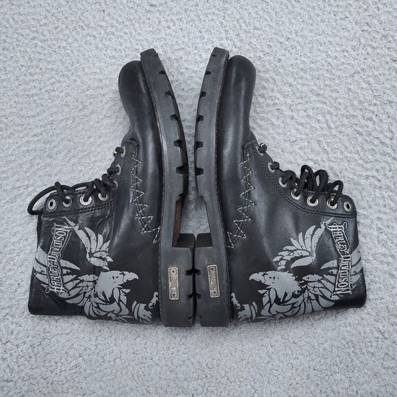 Harley Davidson Boots Womens 10 US 42 EUR Black Ladies Bremerton 85172 Embroider - Picture 7 of 16